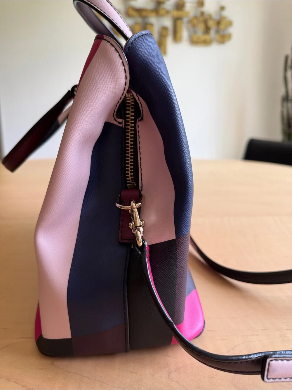 KATE SPADE Laurel Way Geo Spotlight Evangelie Satchel with Crossbody Strap